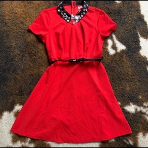 Elle, NWT, beautiful red skater dress